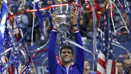 Novak Djokovic lên ngôi ở giải quần vợt Mỹ mở rộng 2015.